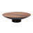 Round Acacia Wood Pedestal with Metal Base