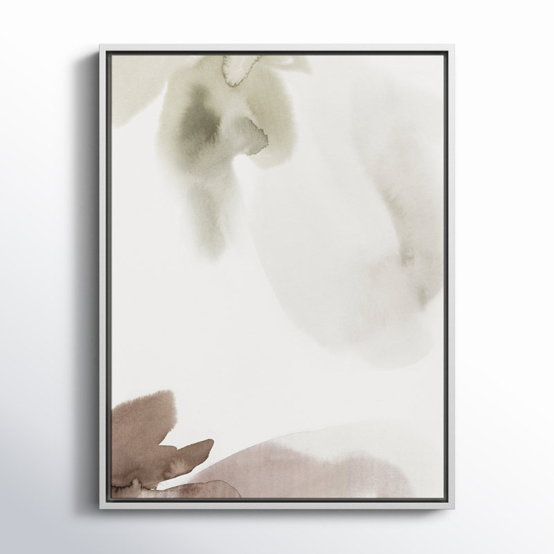 Weslyn Hopeful I - Floater Frame Painting on Canvas, Silver Framed, 29.5" H x 23.5" W x 2" D