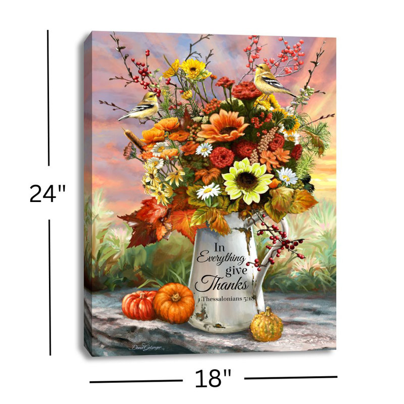 In Everything Give Thanks 18x24 Fully Illuminated ColorChange LED Print