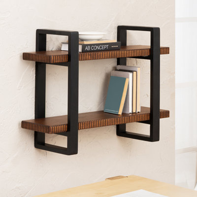 Tablettes murales en bois massif Urbana
