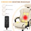 Fauteuil de bureau de massage à 6 points avec repose-pieds Inbox Zero Massage, fauteuil de bureau de direction chauffant avec dossier inclinable, fauteuil de jeu ergonomique avec accoudoirs rembourrés,-829693970