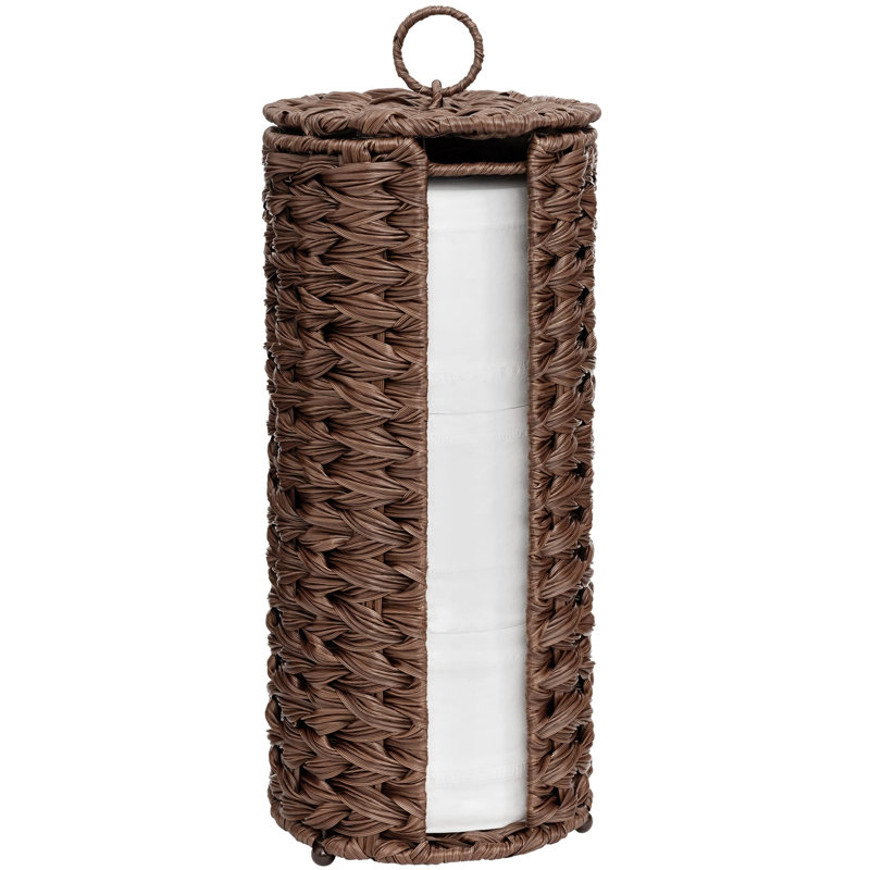 Allisan Free Standing Toilet Paper Holder, Walnut