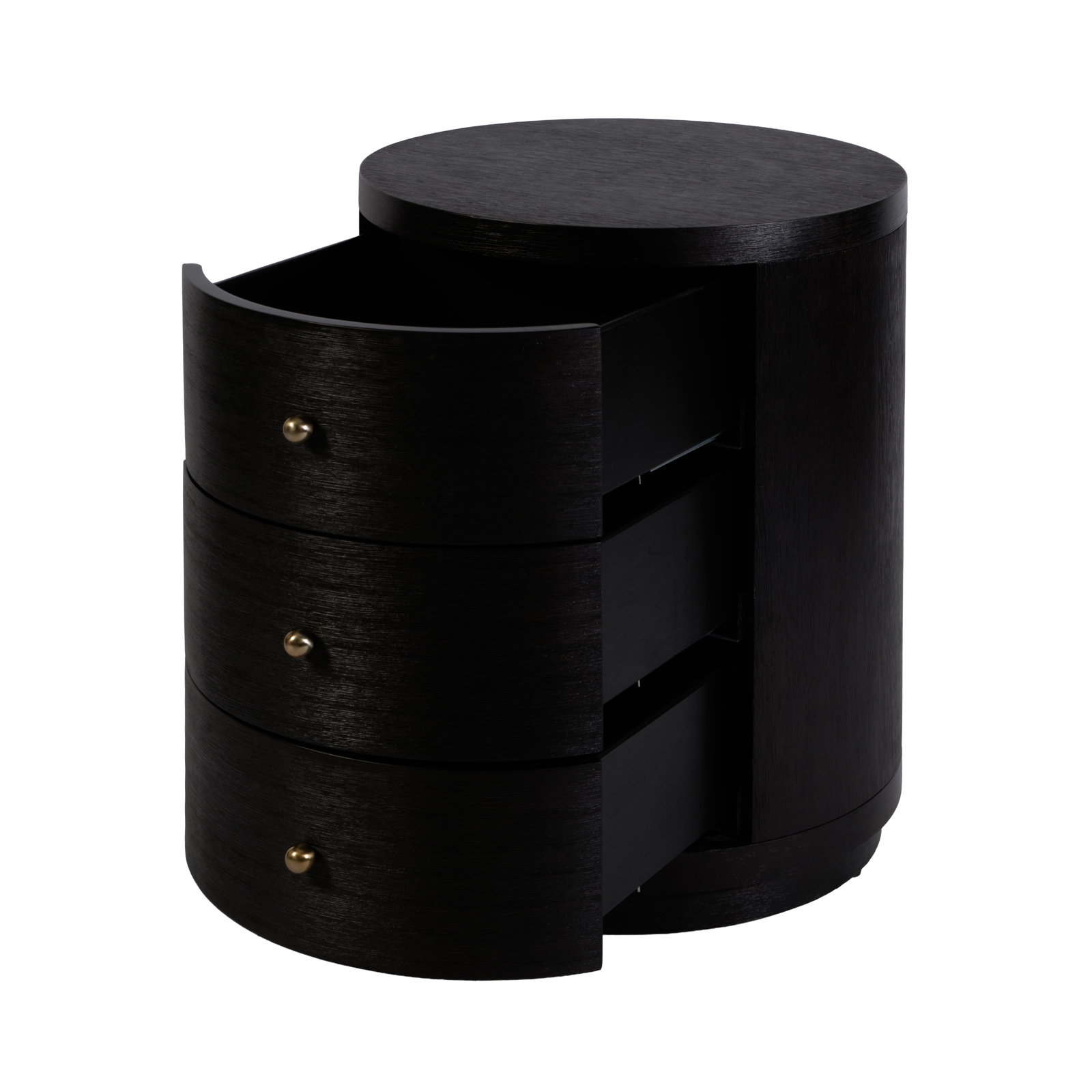 Celine 3-Drawer Acacia Nightstand, Antique Coffee Brown