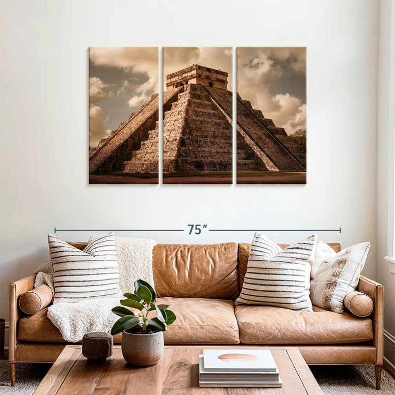 Adella Pyramid Of Kukulcan, 36" H x 57" W