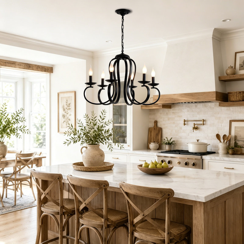 Dirksen 6 - Light Candle Style Chandelier