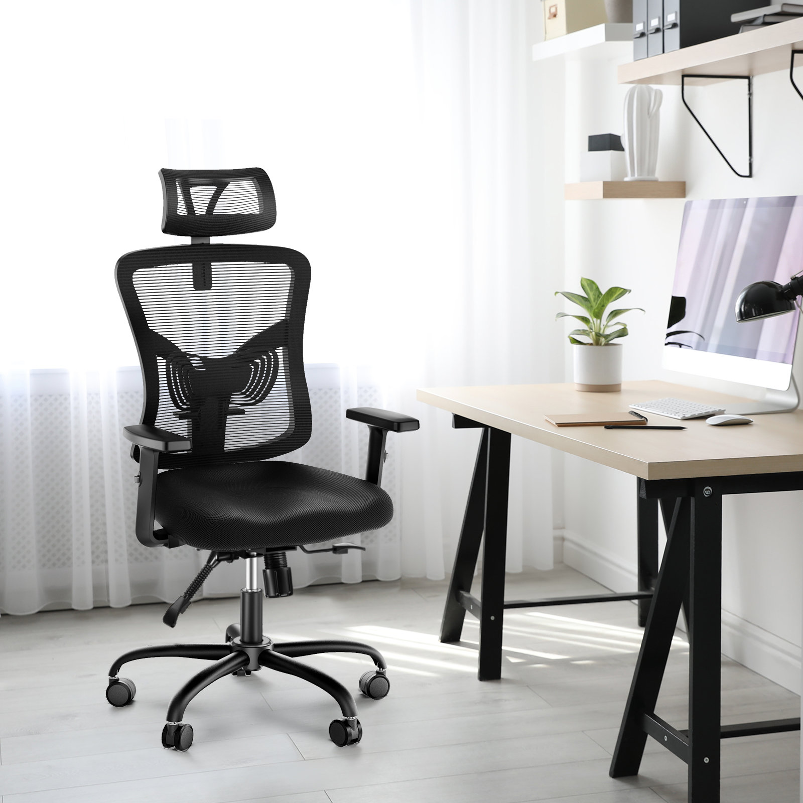 Inbox Zero Ergonomic Office Chair High Back Mesh Computer Chair