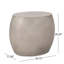 Table d'appoint ovale moderne en béton léger pour l'extérieur, accessoire de mobilier de patio durable et élégant