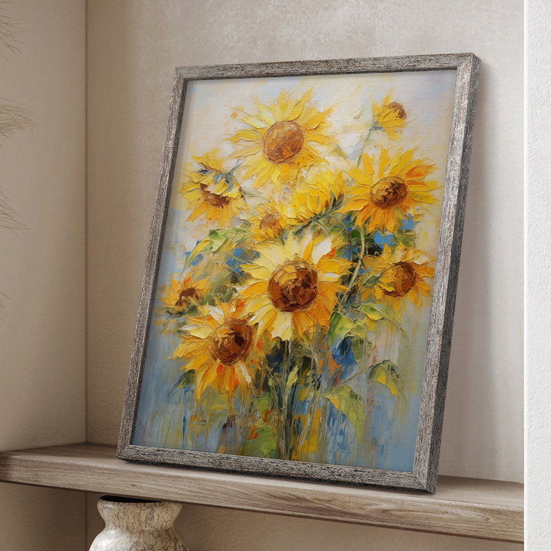 Reproduction encadrée FLORAL Series CDXLVII - bois massif, H 11 po x l 9 po