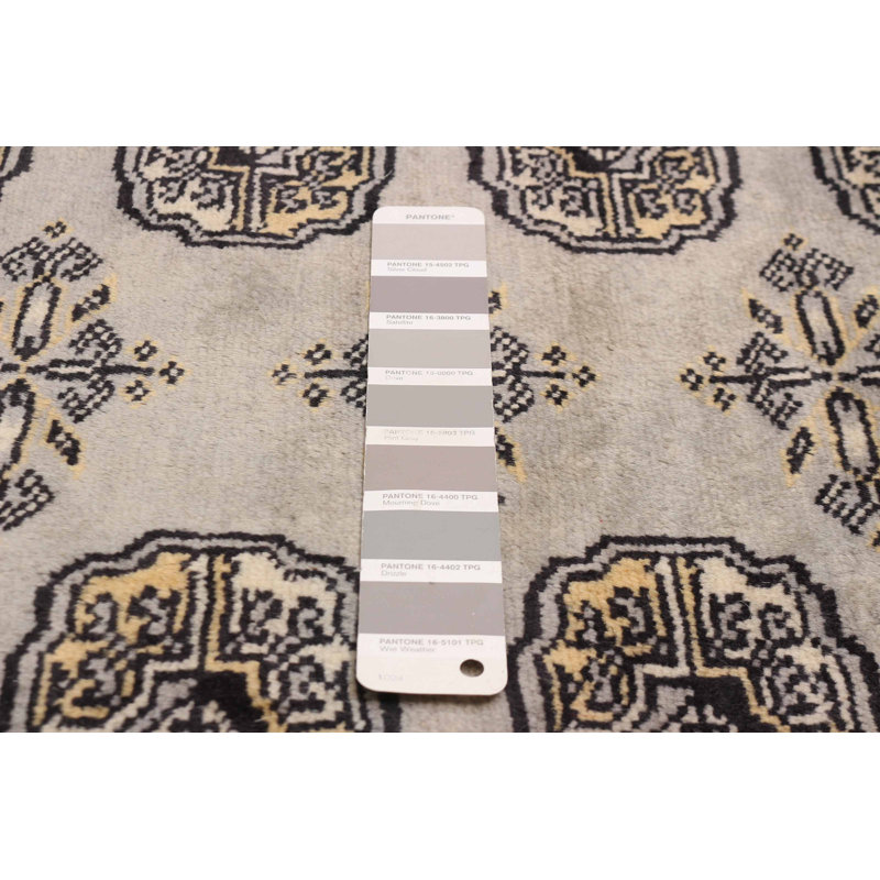 Tapis gris Finest Peshawar Bokhara 9 pi 4 po x 12 pi 2 po
