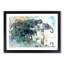Elephants at the Waterhole in Abstract - Picture Frame Painting Print-55725116-55725119