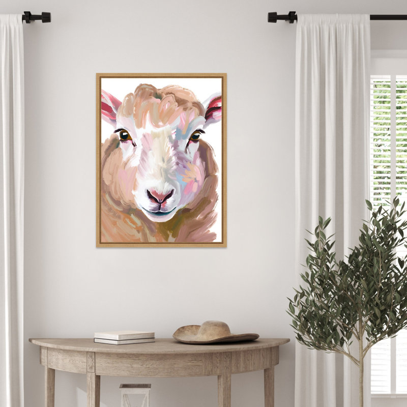 «Sheep» par Iniyah, reproduction d'art sur toile encadrée, H 24 po x l 18 po