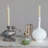 11'' H Paper Mache Tabletop Candlestick