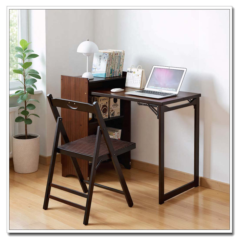 Table pliante en bambou, Noyer brun