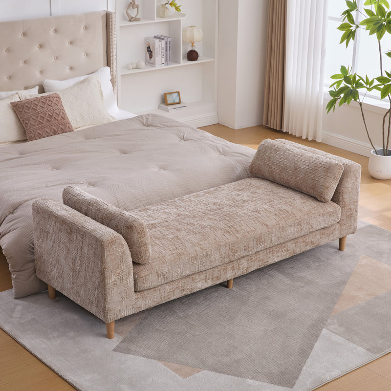 Banc de bout moderne rembourré, Blé