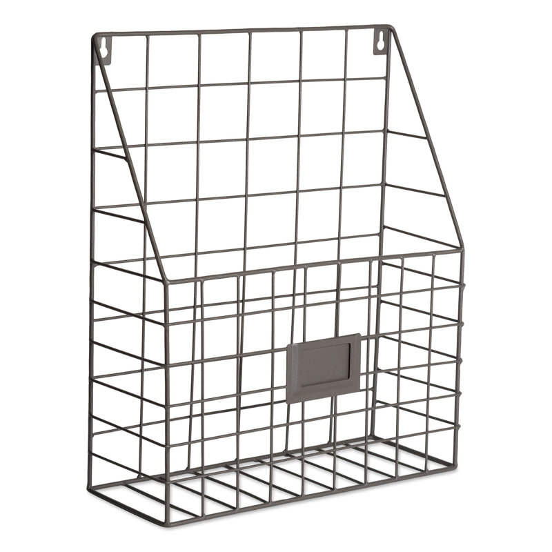 Dockery Farmhouse Wall Storage Basket, Gris