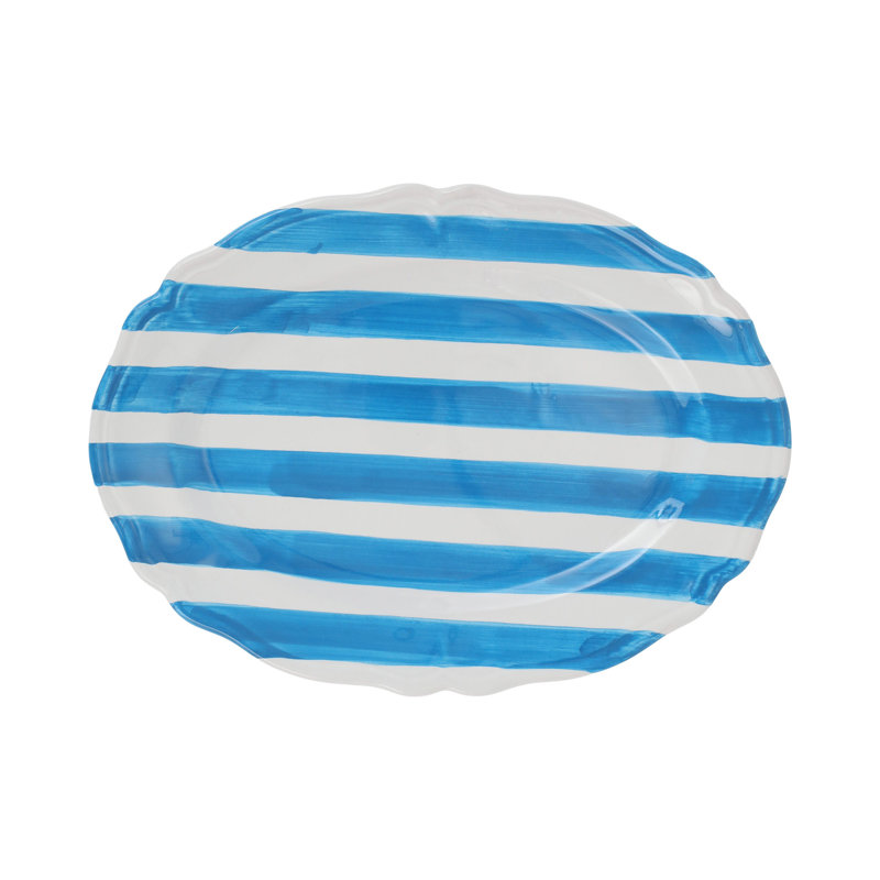 VIETRI Amalfitana Terra Cotta Platter, Aqua