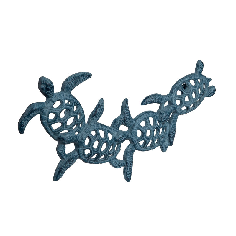 Sea Turtle Iron Sculptural Wall Decor