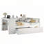 Lit de jour en bois avec couchette, tiroirs de rangement et tablettes latérales-73299540-73299530