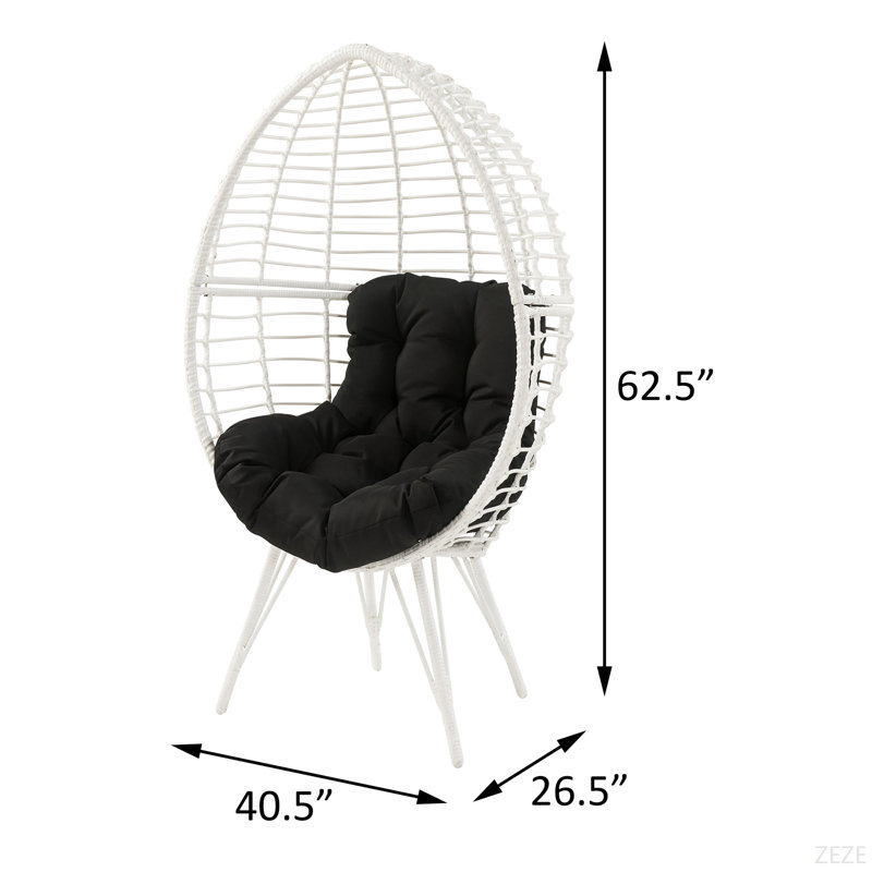Chaise de patio avec coussin amovible