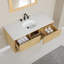 Redbridge 48'' Single Wall Mounted Bathroon Vanity with Quartz Top