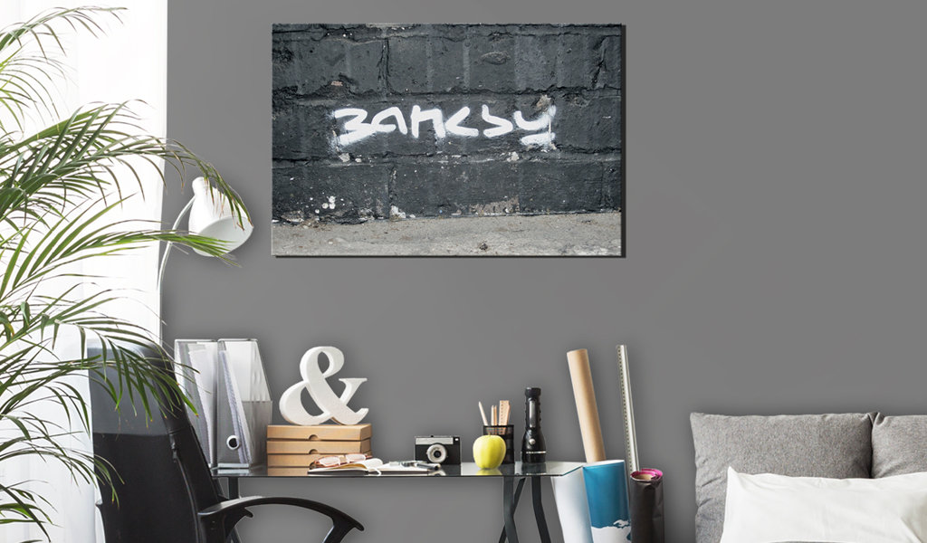 Leinwandbild - Banksy - Unterschrift