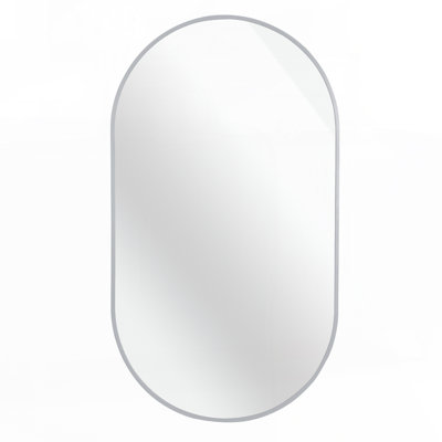 Oval Metal Framed Mirror