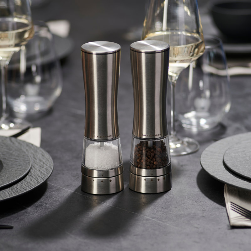 Cole & Mason Derwent Electric Salt and Pepper Grinder Set 7.5"