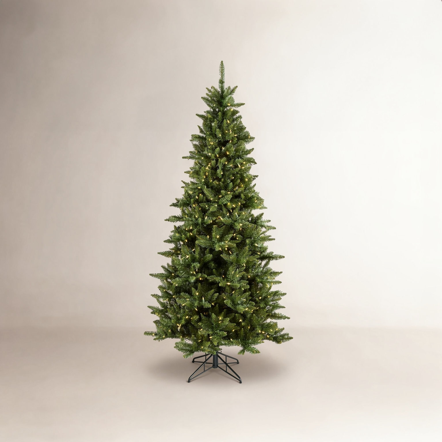 Peabody Pre-Lit Fir Christmas Tree, 9.5' H, Clear Lights, Pre-Lit