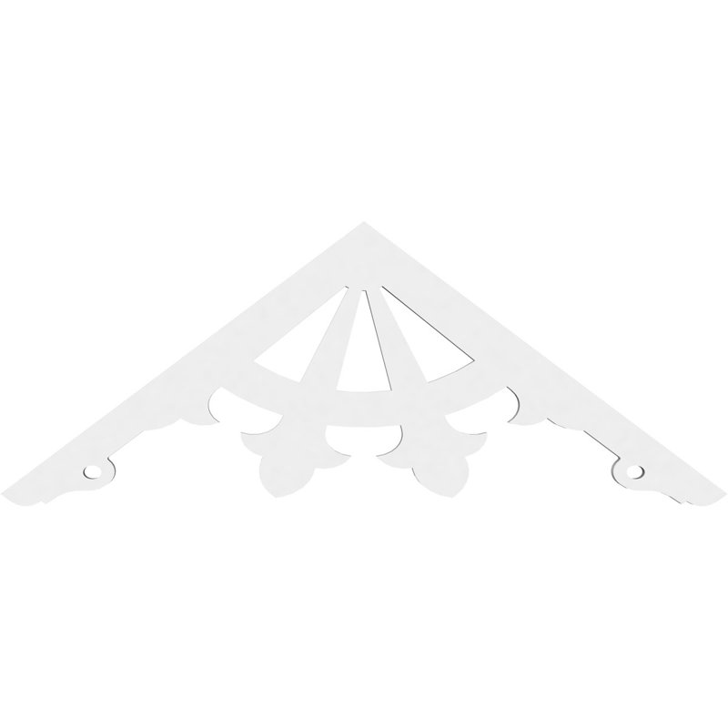 Riley Architectural Grade PVC Gable, 13.5" H x 36" W x 1" D, 9/12
