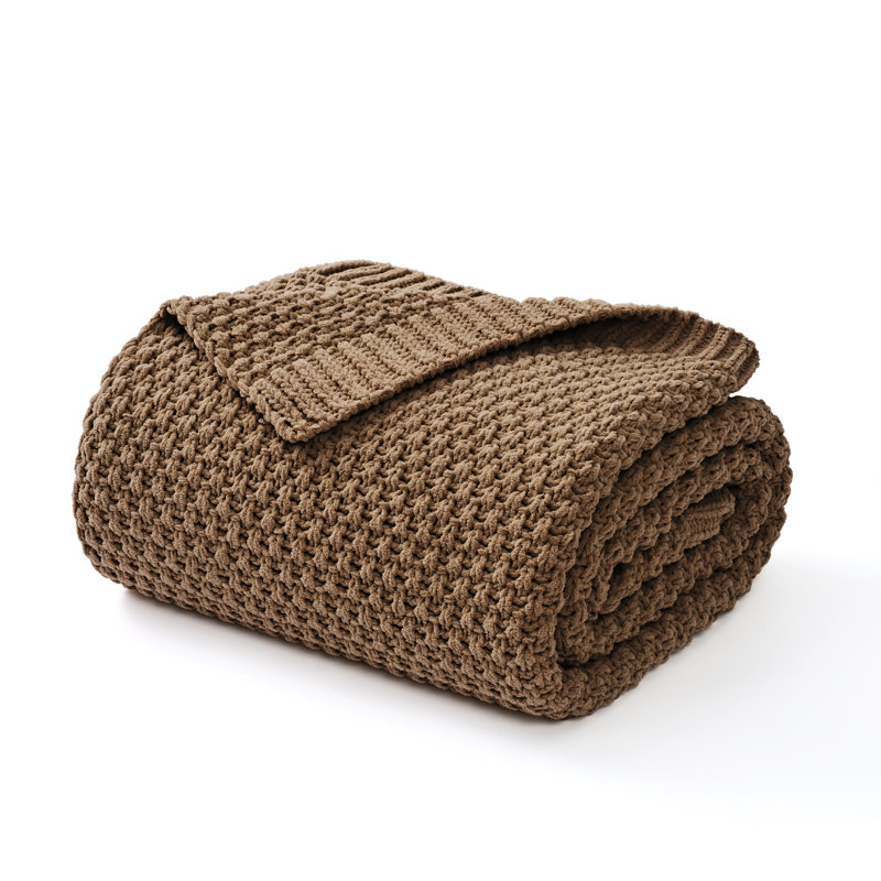 Jeté Chunky, L 60 po x l 50 po, Brun chameau
