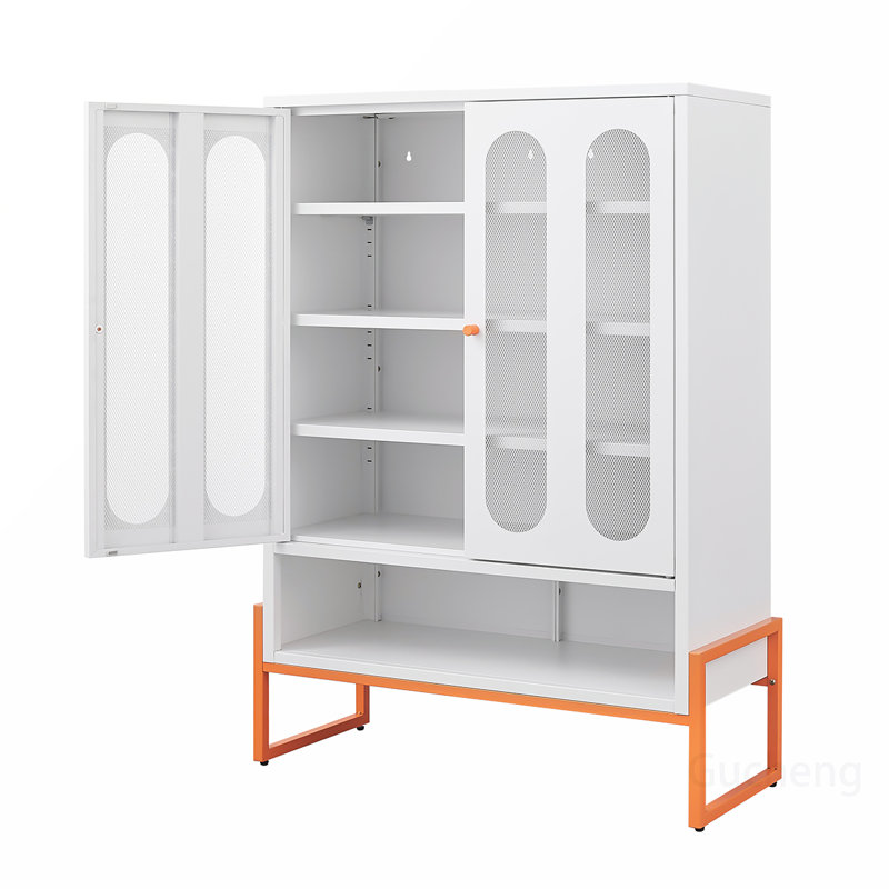 Versatile Double Door Shoe Cabinet with Innovative Design for Optimal Storage, White