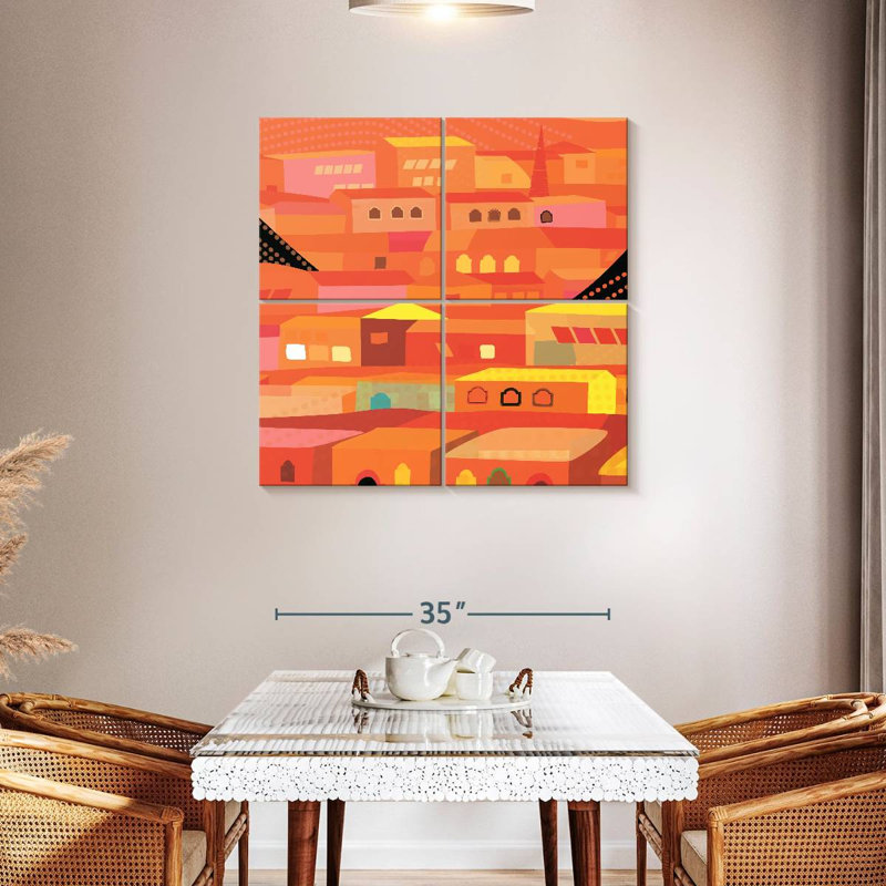 Lilie Oaxaca Houses, 38" H x 38" W