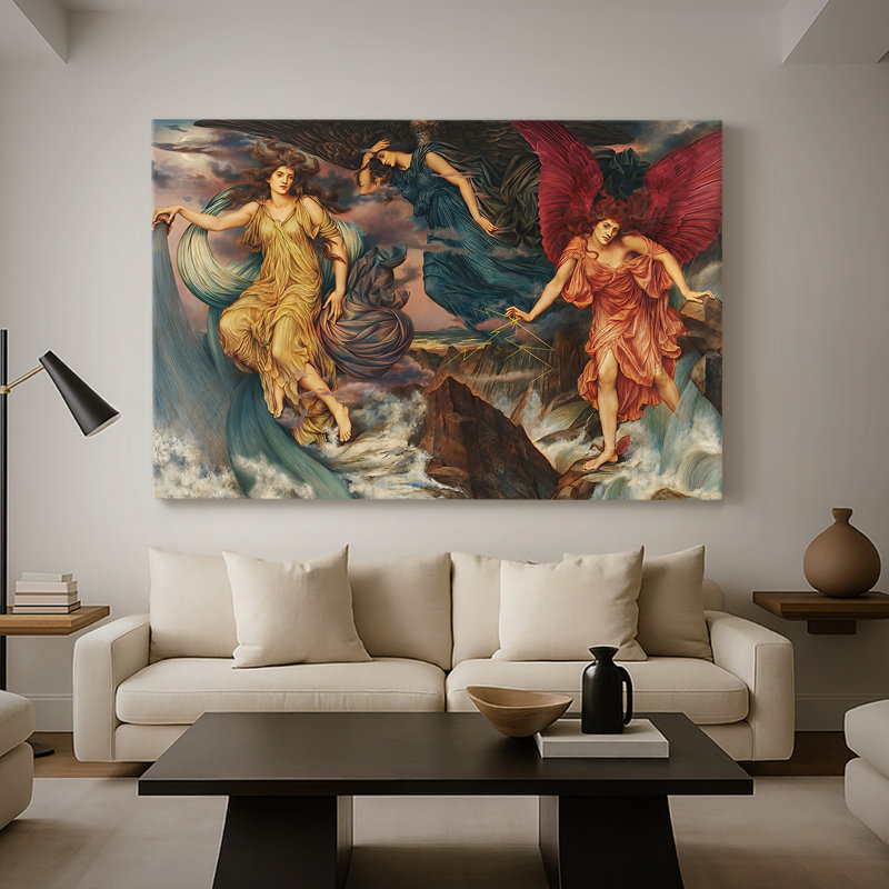 The Storm Spirits-Evelyn De Morgan-Toile tendue avec châssis-1900, 32 x 48