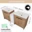 Ensemble de meuble-lavabo double 72 po avec 5 portes et lavabo en céramique Diandrea-128496225