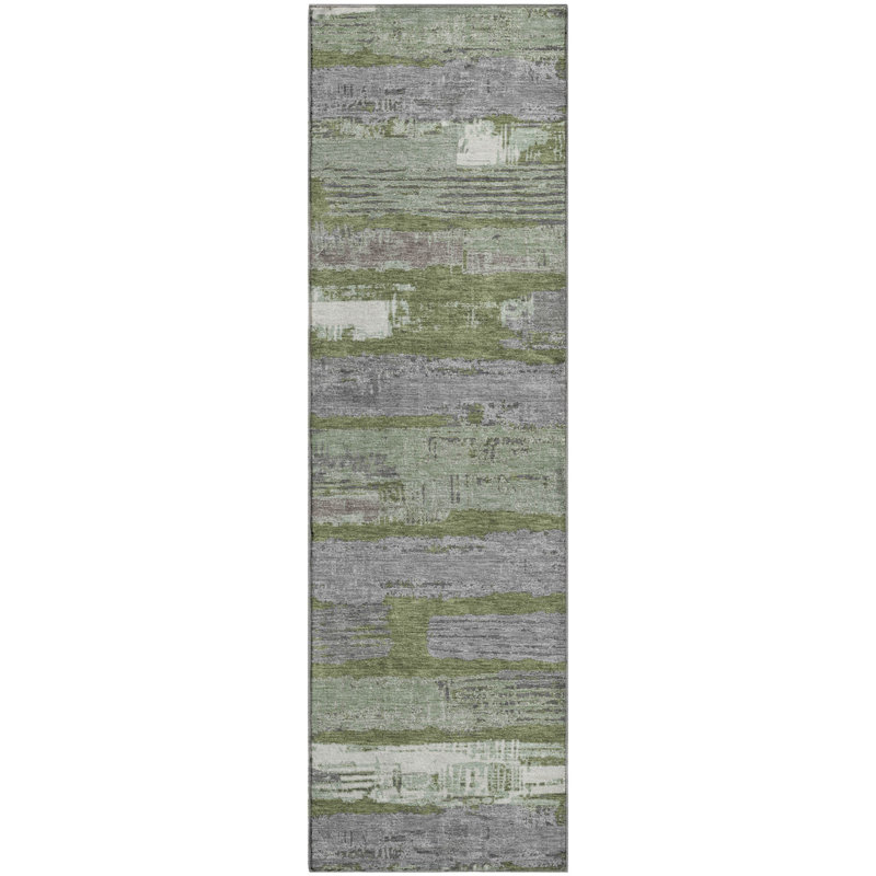 Premium Machine Washable Slesnick AMF1665 Stripes Rug, Runner 2'3" x 7'6"