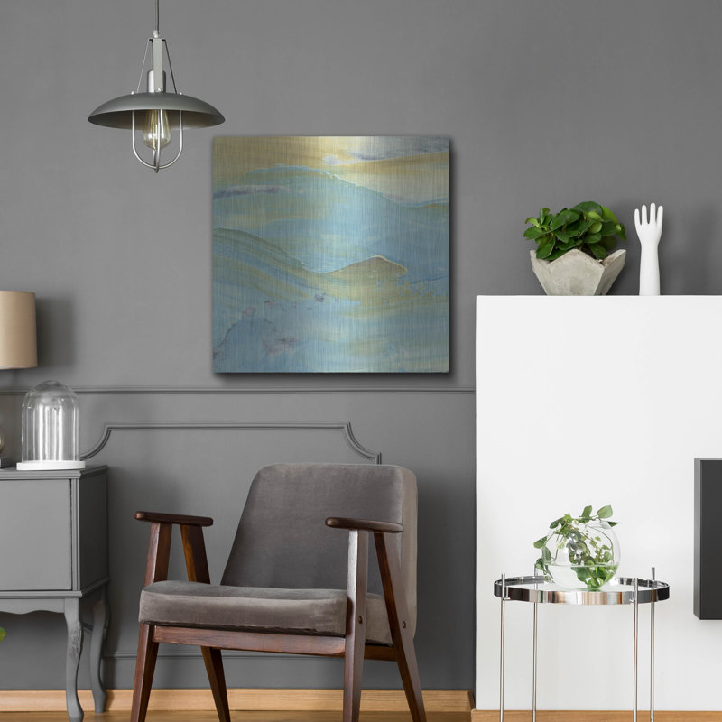  «Waters Edge 4» par Alicia Ludwig, art mural en métal, H 24 po x l 24 po