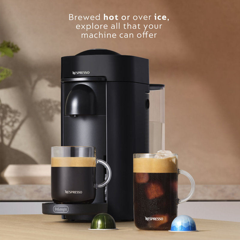 Nespresso VertuoPlus Deluxe Coffee and Espresso Machine by De'Longhi, Limited Edition Matte Black