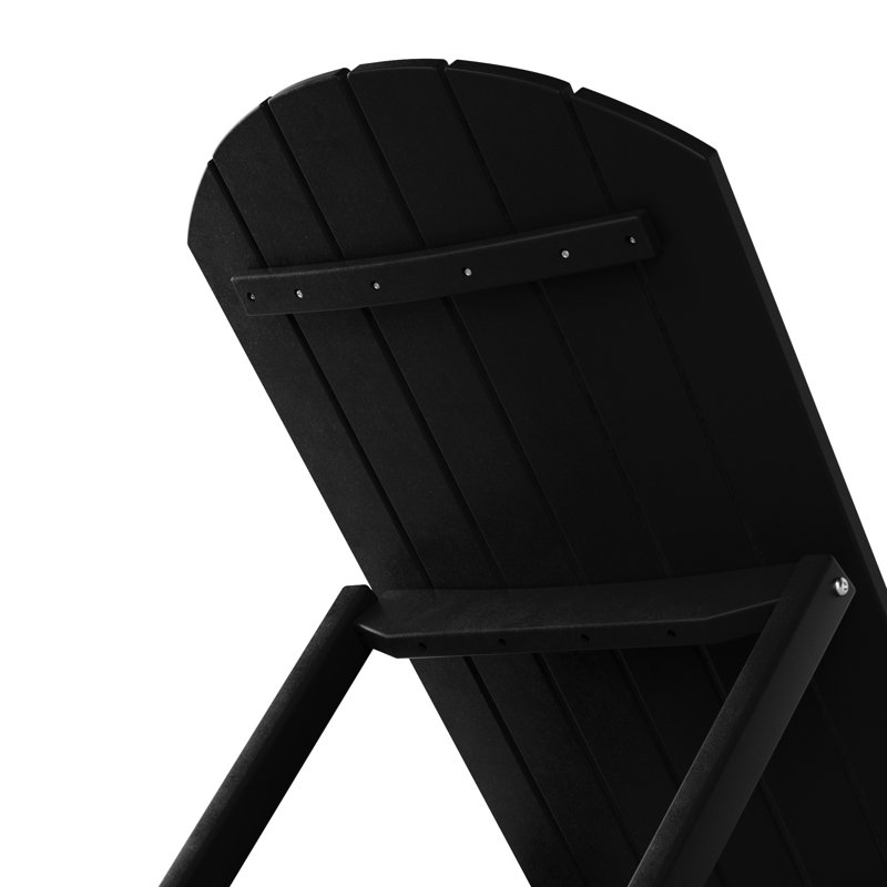Méridienne inclinable en poly 77,7 po, Noir
