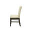 Ensemble de 2 chaises de salle à manger, hauteur 93 cm, siège rembourré en mousse crème, structure en bois massif gris, style transitionnel. Lot de 2 chaises, hauteur 94 cm, revêtement en tissu et structure en bois, pour la salle à manger et la cuisine.