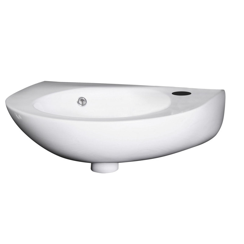 Nuie Melbourne 350mm L x 280mm W White Vitreous China U-Shaped Sink with Overflow