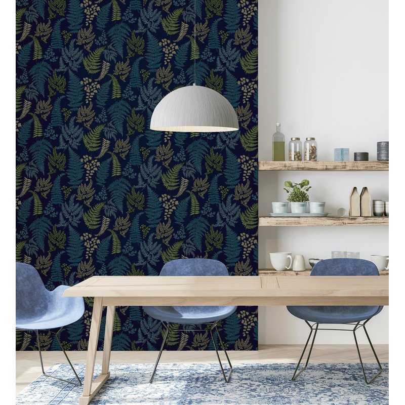 Papier peint Jerome, Bleu