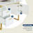 51'' Floating Rectangle Computer Desk with Drawers and Storage Cabinet-1144670623