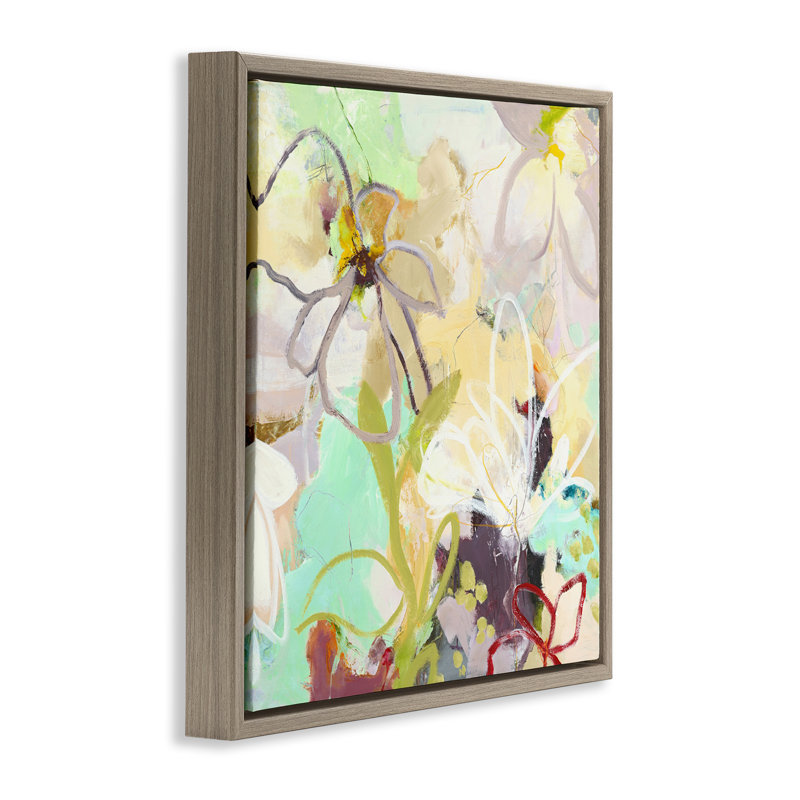 Cadre flottant abstrait Last Days Of Spring, design by Design Fabrikken, Cadre flottant orme Montalcino, H 18 po x l 18 po