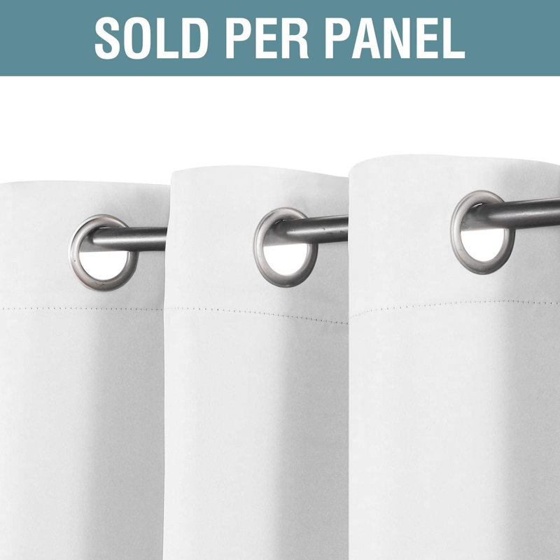 Curtains for Bedroom/Living Room 2 Panels Set - Thermal Insulated Room Darkening Grommet Top Curtains, 52" W x 108" L