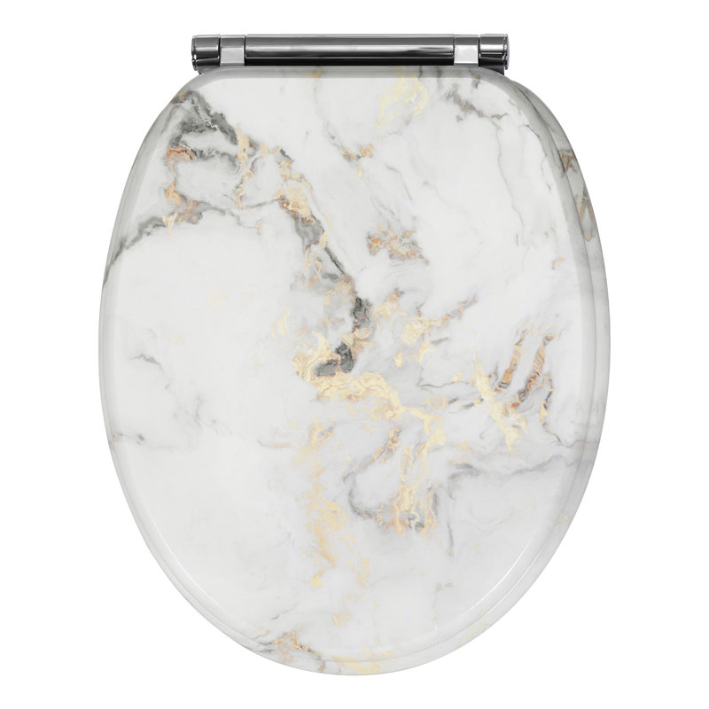 Toilet Seat, Soft-Close Toilet Lid, With Quick Release Function For Easy Cleaning, Easy Assembly, Mdf