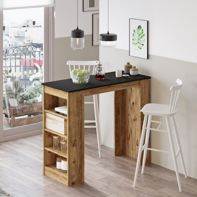 Bar Table, Noir, Brun