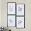 4 décorations murales pour la maison - Thèmes 20 x 28, salon, salle à manger, chambre à coucher, dessin de crayons, décorations botaniques