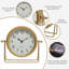 Horloge de table et manteau de cheminée doré