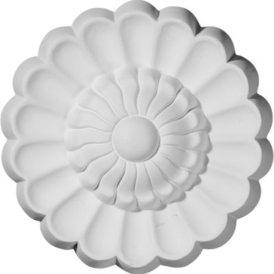 Sunflower 5.875'' H x 5.875'' W x 1.5'' D Urethane Rosette Applique