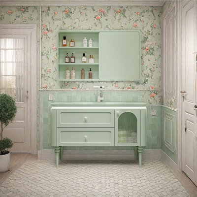 European cream style bathroom cabinet